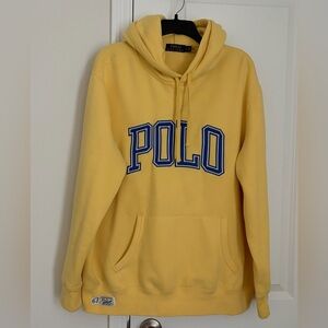 Ralph Lauren Yellow Hoodie with Blue Logo